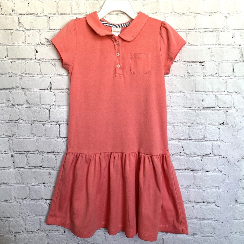 Gymboree Girls Polo Uniform Pink Dress Size 7 Short Sleeve