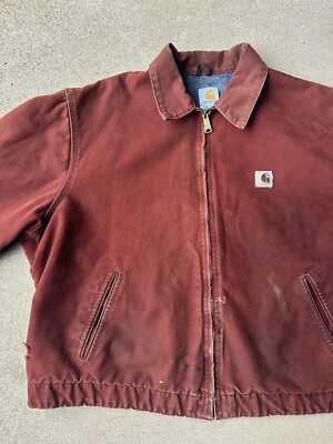 Carhartt Detroit Jacket RARE J146 CLY Clay Crimson Size 2XL