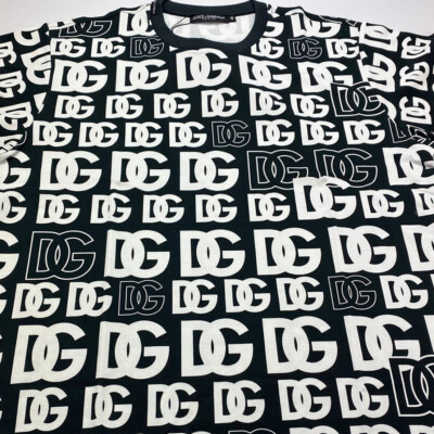 Dolce & Gabbana ロゴ ストライプ tシャツ Dolce & Gabbana Short Sleeves All-Over Logo T-Shirt Men | eBay