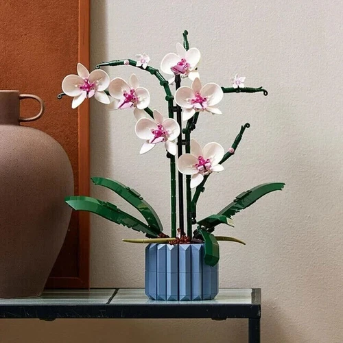 10311 Orchidee Künstliche Pflanzen Set w/ Blumen,Modellbausatz Erwachsene Kinder - Bild 6 von 14