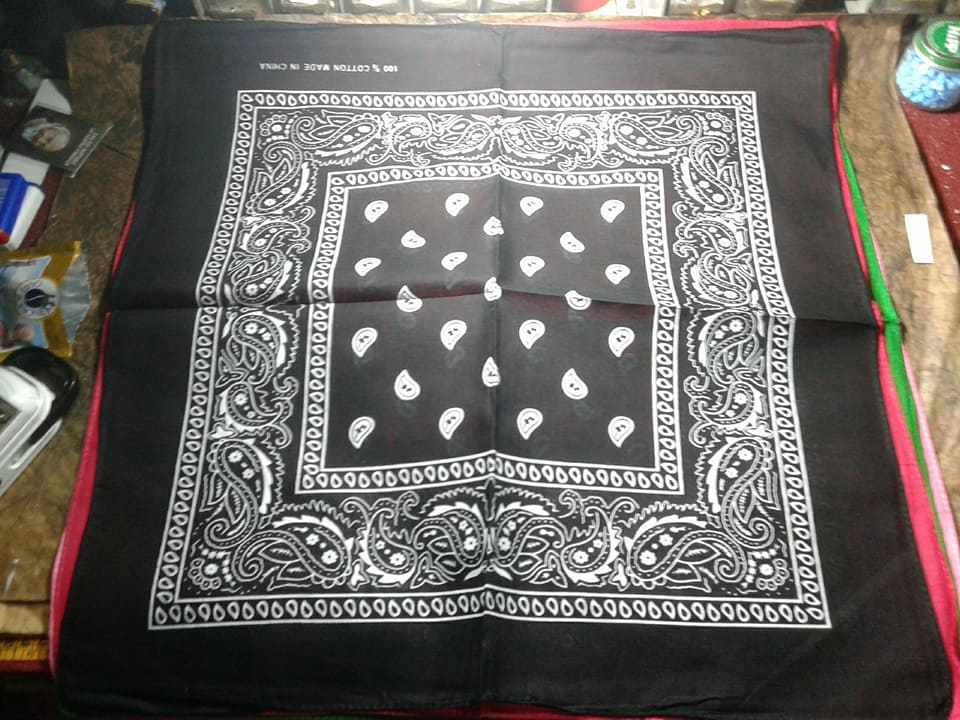 bandana fantasia cachimir COTONE mare 55x55 cm motociclisti foulard cina