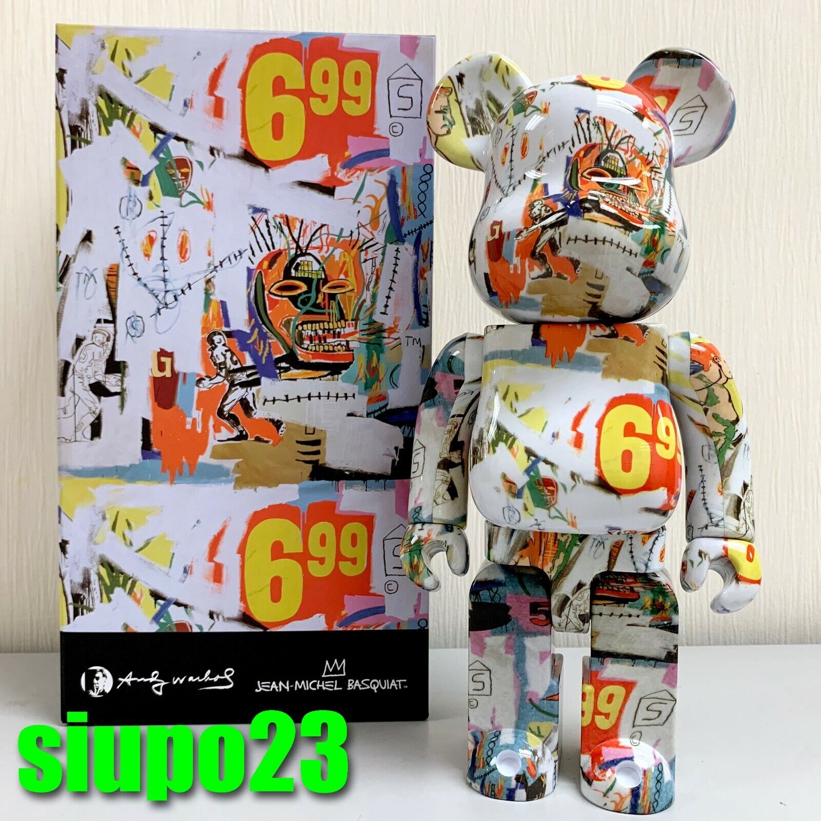 Medicom 400% Bearbrick ~ Andy Warhol x Jean-Michel Basquiat Be@rbrick 04