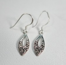 Sterling Silver 925 Dangle Tear Drop Earrings