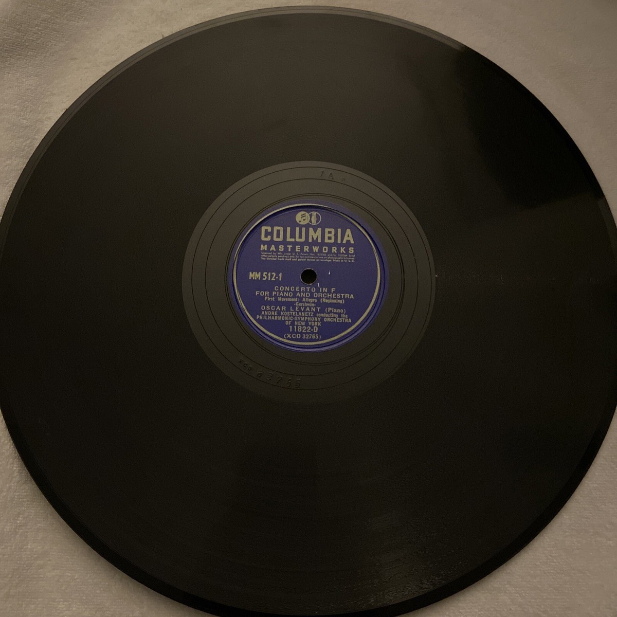 Columbia Masterworks 78RPM Concerto In F, Oscar Levant MM
