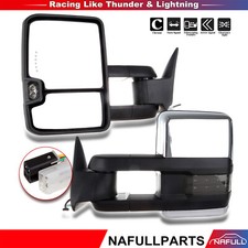 Chrome Tow Mirrors For 88-98 Chevygmc Ck 1500 2500 3500 Power Led Signal