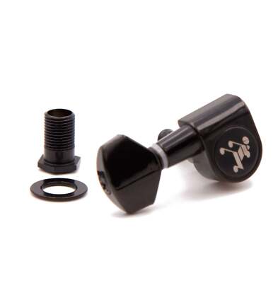 Tone Ninja Import 2-Pin tuner set, 6 Inline non-staggered, LH, Black