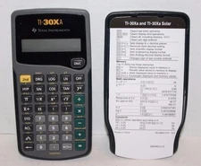 TEXAS INSTRUMENTS TI-30XA Solar Scientific Calculator w/Cover FREE Shipping!!