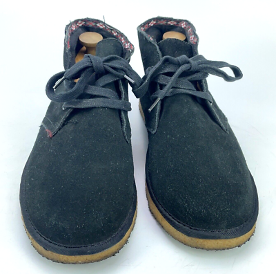 PHAT FARM Black Leather Upper Suede Mens Lace Up Booties  display picture 1