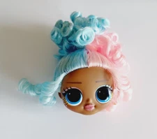 Lol Surprise OMG Doll Sweets Nude Replacement Head Curly Blue Pink Hair