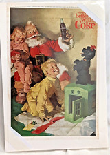 VTG 1964 Original Coca-Cola Coke Santa Claus Christmas Holiday Ad Print