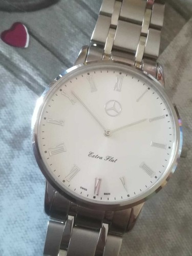 OROLOGIO Mercedes Benz Classic Car Accessory SILVER Extra Flat Design Swiss  Made | eBay
