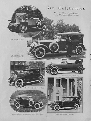 1923 Article 6 Autos Above $4,000 Dagmar Daniels Duesenberg Pierce Arrow Rolls