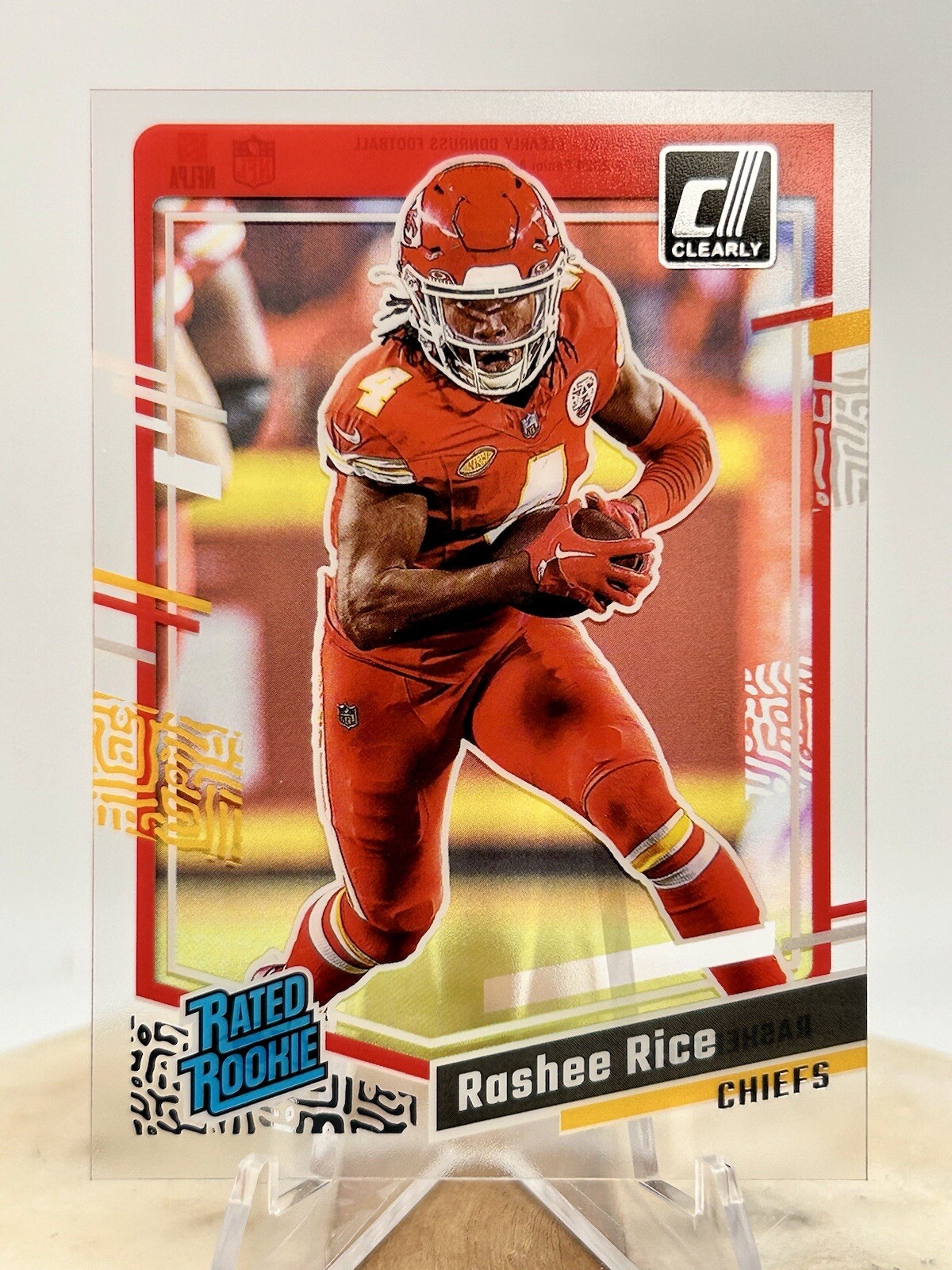 2023 Donruss Clearly Rashee Rice RC Base Rated Rookie #79 Chiefs