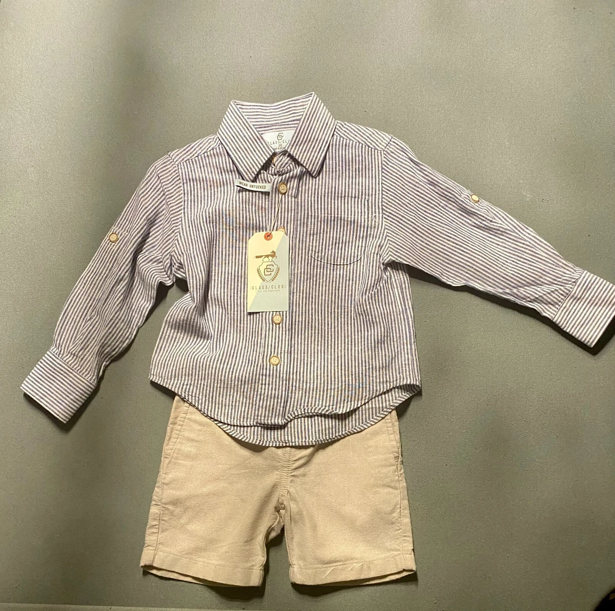 Long sleeve button down with shorts cheap