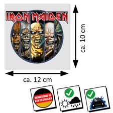 Iron Maiden 50 Jahre Aufkleber - Est. 1975 Logo Sticker 16x10 Cm