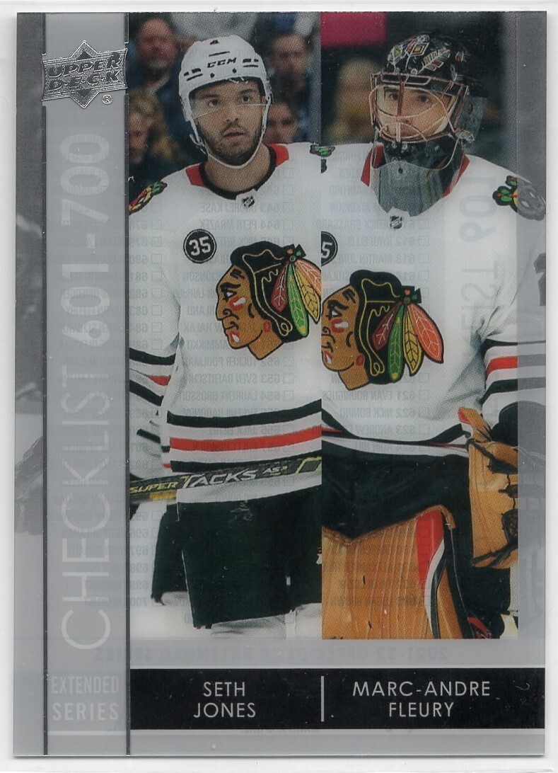 2021-22 Upper Deck Clear Cut Seth Jones & Marc-Andre Fleury