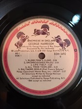 GEORGE HARRISON * RARE 3 HORSES LABEL *SOMEWHERE IN ENGLAND * IMPORT*LP
