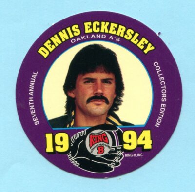 1994 King-B Jerky Seventh Annual Collector's Edition Disc # 8 Dennis Eckersley