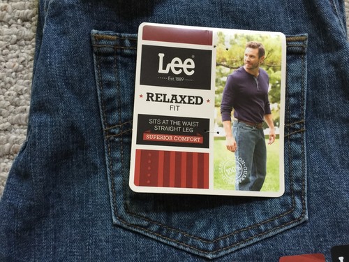 NWT Lee Men's Relaxed Fit Straight Leg Comfortable All Cotton Denim Jeans All Sz - Picture 27 of 55