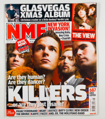 The Killers View Glasvegas Kanye West MGMT Biffy New Order Faces UK NME MAGAZINE