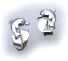 Earrings Stud Dolphin Genuine Silver 925 Kids Earrings Solid Sterling Silver New