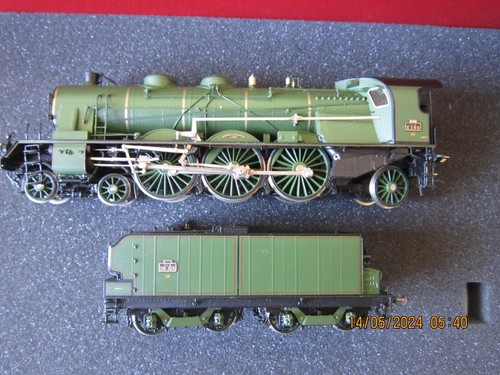 Rare LEMATEC HO-066/1 Locomotive Vapeur 231 6386 PLM Vert Brass Laiton Fulgurex - Foto 3 di 12