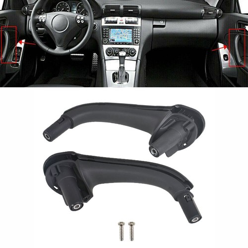 For Mercedes-Benz W203 C-Class Interior Door Pull Handles Front Left Right Black - Picture 10 of 10