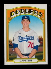 DJ PETERS ⚾ 2021 Topps Heritage RC Rookie Card #532 LA Dodgers