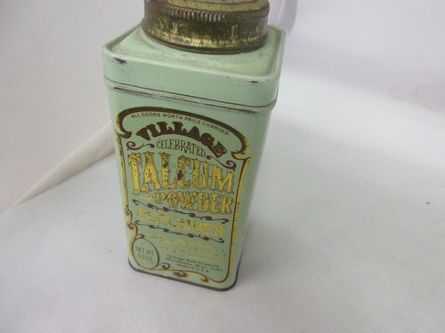 VINTAGE ADVERTISING VILLAGE TALCUM TALC TALCUM POWDER TIN S-2309 - 第 4/4 張圖片