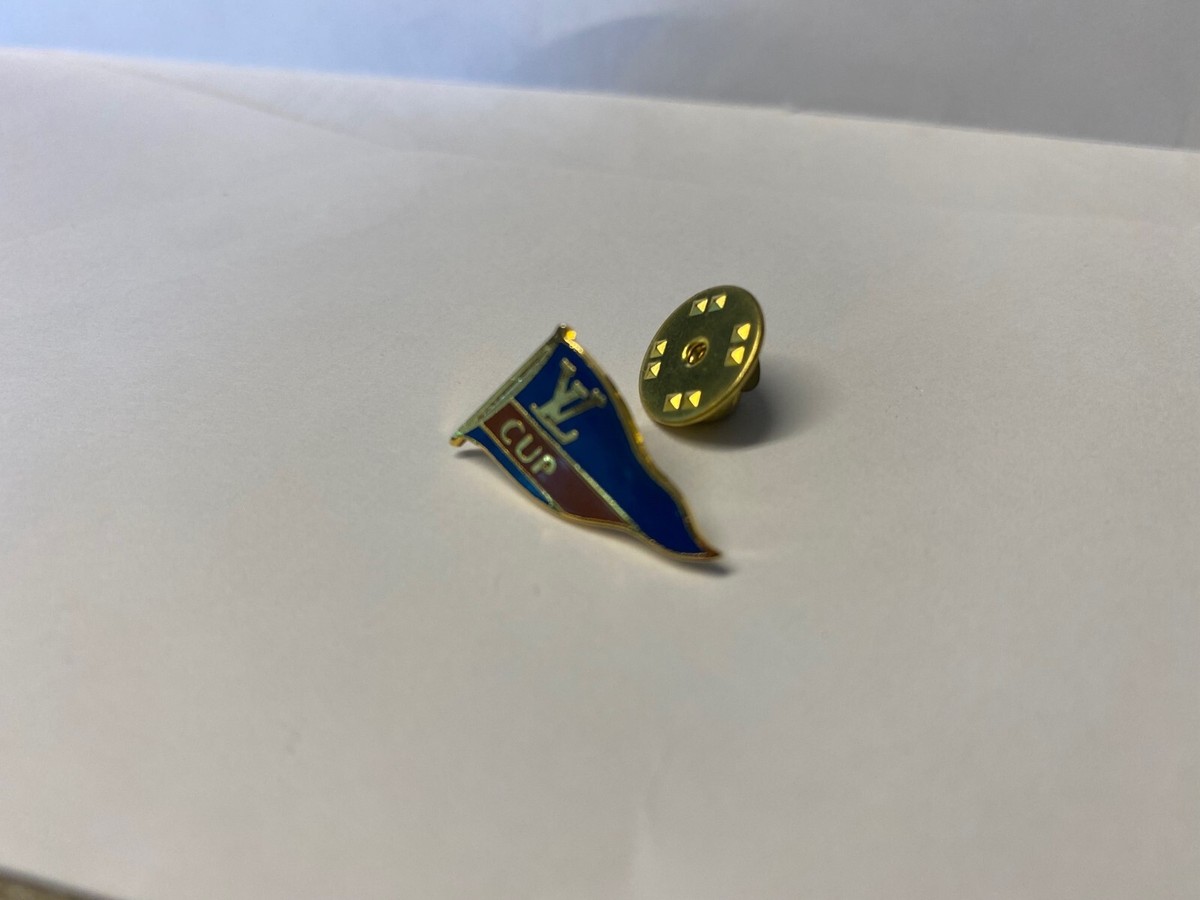 LOUIS VUITTON Pin badge Vuitton cup LV logo Brooch Metal