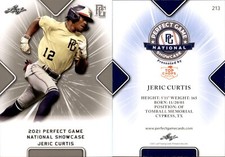 JERIC CURTIS 2021 LEAF PERFECT GAME NATIONAL SHOWCASE ROOKIE CARD #213