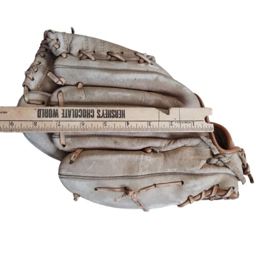 2 Easton McGraw Baseball Gloves Tan Black Mitt Left Hand Catchers Need Cleaning - Picture 3 of 24