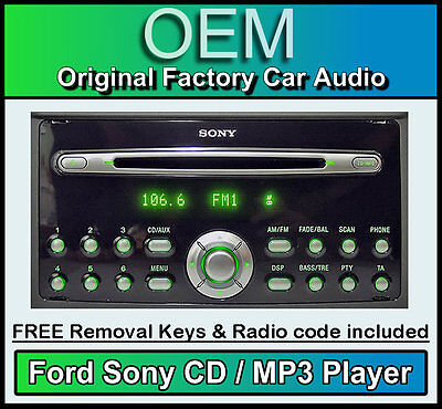 Ford Focus Sony CD player, Ford car stereo radio, AUX Ford Focus Sony CD player, Ford car stereo radio, AUX