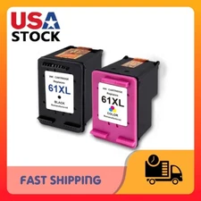 2 Pk 61XL B & C Ink for HP ENVY 4500 4505 5531 DESKJET 2542 2547 3510 3516 ,