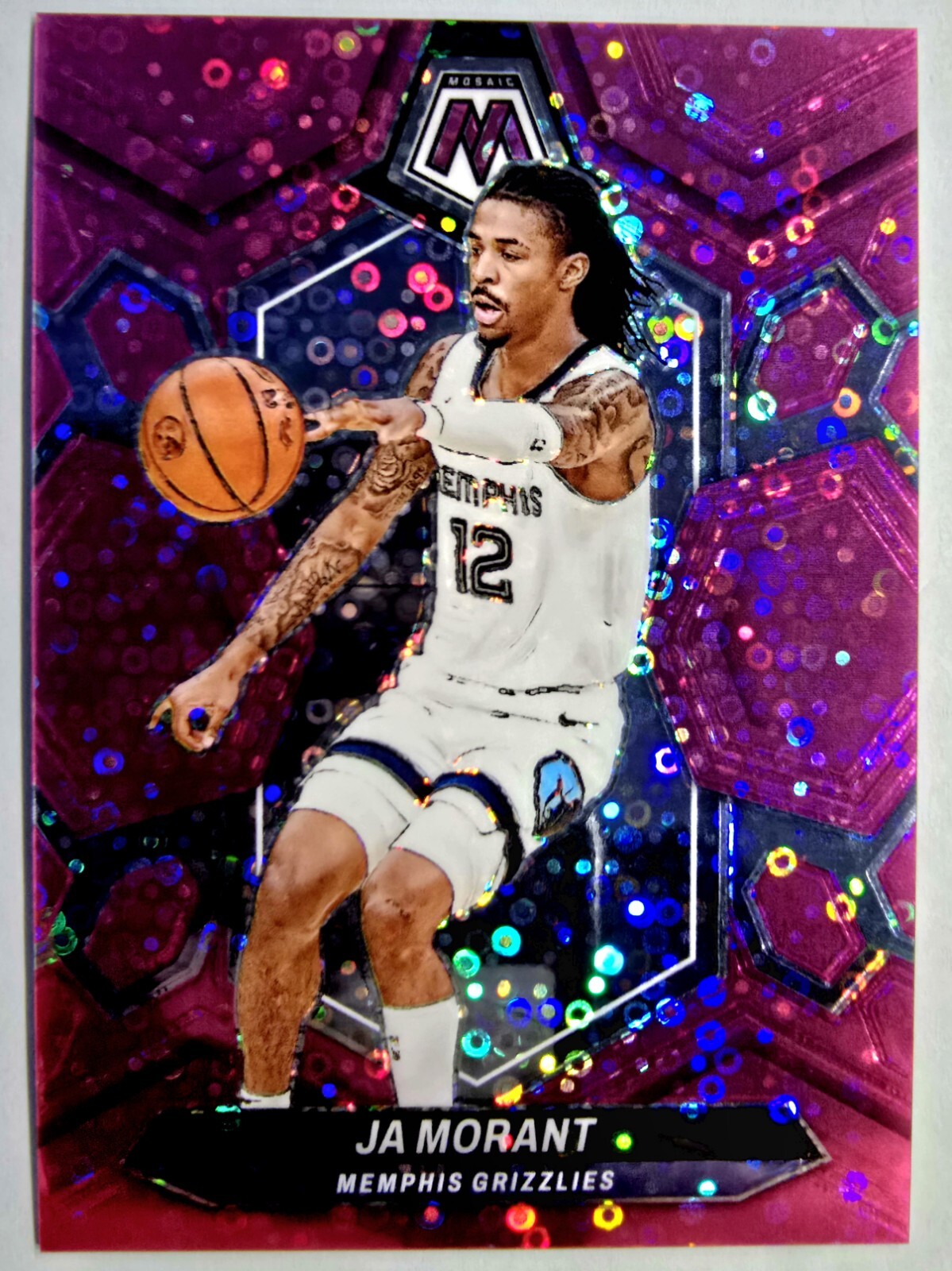 Ja Morant 2023-24 Panini Mosaic #127 Pink Fast Break Disco Prizm /20 SSP ✨️