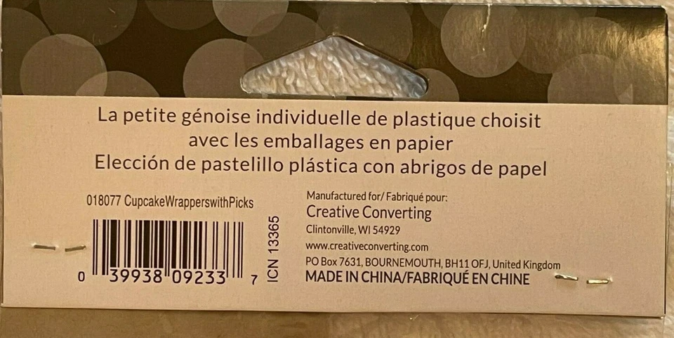 Party Decoration MUSTACHE MADNESS 12 Count CUPCAKE WRAPPERS with Picks - Image 4 of 4