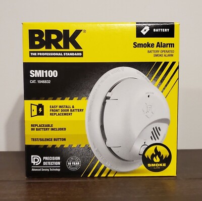 BRK Battery-Powered Ionization Smoke Detector SMI100 BRAND NEW