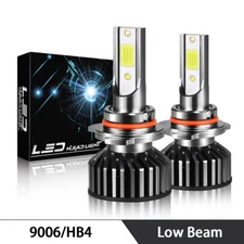 9006 LED Headlight Bulbs Conversion Kit Low Beam Super White 6000K Low latency