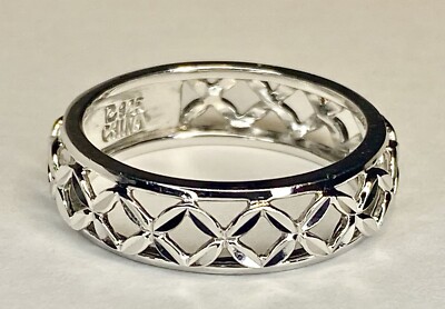 Vintage Sterlingsilber Ross Simons Schliff Blume Bandring Größe 8