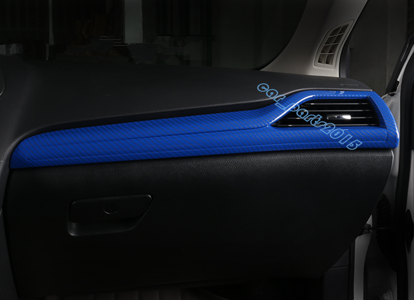 Blue Carbon Fiber Car Interior Kit Cover Trim For Ford Fusion Mondeo