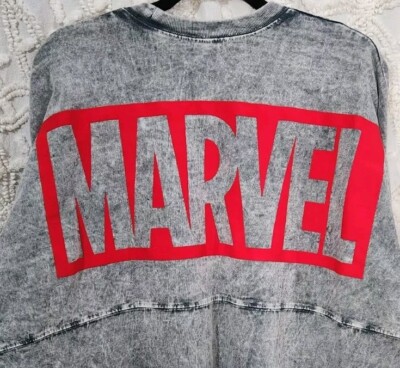 Marvel Spirit Jersey Unisex XL 2022 NY Comic Con Exclusive Gray Acid Wash Disney