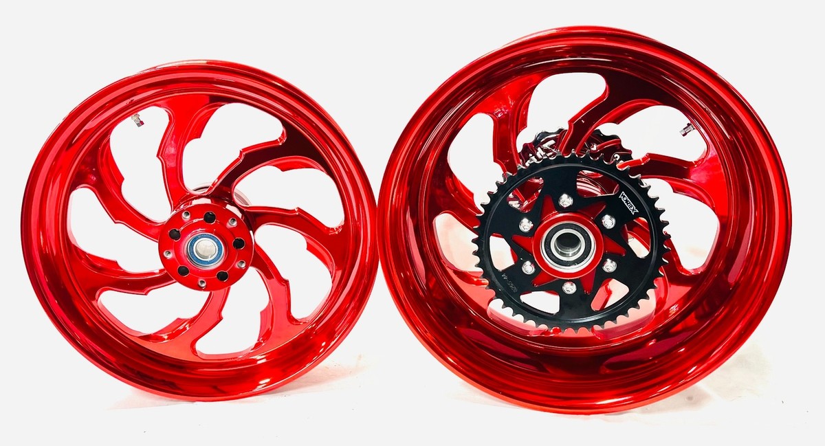 330 FATTIRE KIT CANDY RED SAMURAI WHEEL CHROME ARM 12-22