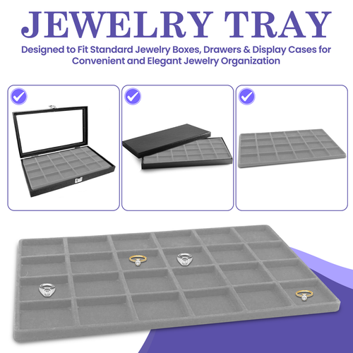 Neuartige Box 5 Packungen Schmuck Aufbewahrung Tablett Einsätze - verschiedene Größen - Organizer Pad - Bild 53 von 69