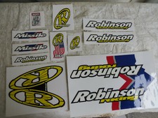 REAL FACTORY MADE ROBINSON MISSILE DECALS BMX BICYCLE RACING RARE STICKERS NOS