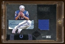 JOHNNY UNITAS 2004 LIMITED CUT SIGNATURE AUTO JERSEY #D 1/5  COLTS LEGEND   HOF
