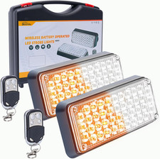 Amberwhite Magnetic Flashing Strobe Lightsw Controller 2-pcs