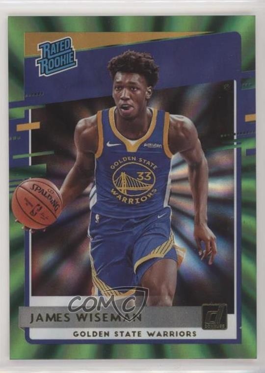 2020-21 Panini Donruss Rated Rookies Green Laser James Wiseman #226 0q5