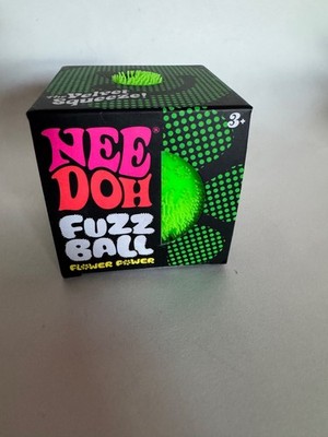 Schylling NEEDOH Fuzzball GREEN Flower Power  Authentic Nee Doh Squishy Rare  