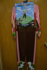 Zombie Pigman Costume for Kids, Minecraft, Size L 10-12 , New
