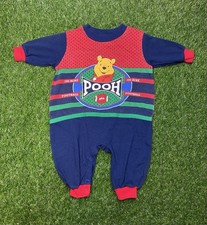 Vintage 90s Winnie The Pooh Tigger 100 Acre Football Team One piece 6-9M Disney